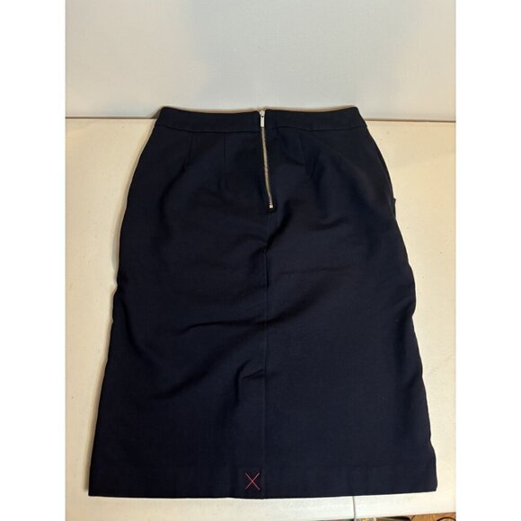 A New Day Womens Skirt Size 6 Career Work Black Straight Stretch Pencil Pockets - Picture 2 of 9